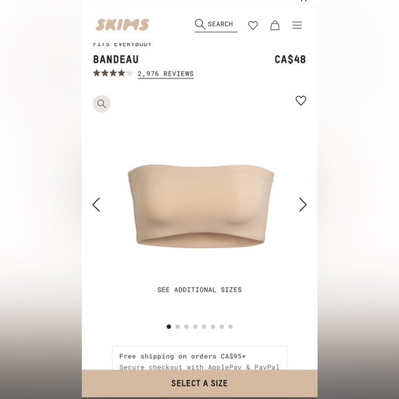 SKIMS Bandeau - Clay - Picture 1 of 1